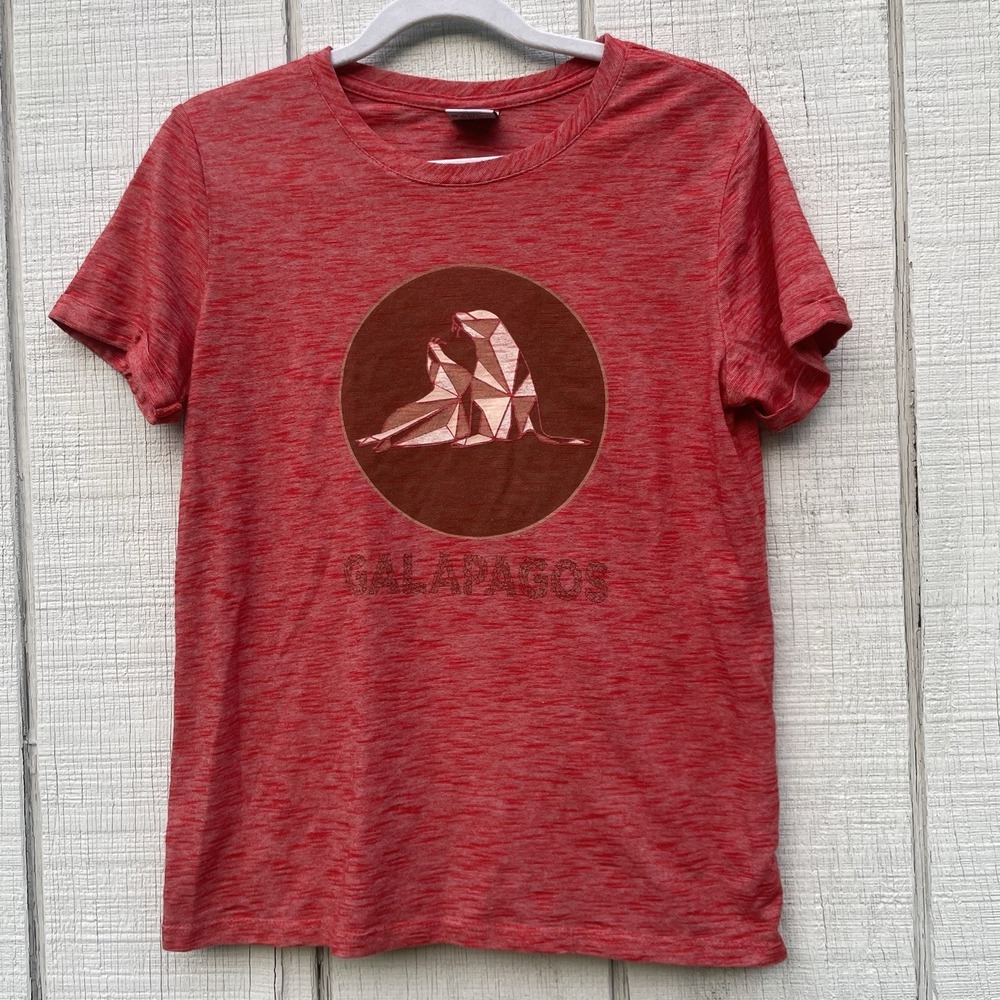 Garua Galapagos‎ Red Shortsleeved Tshirt Tee Shirt Small Algodon Summer